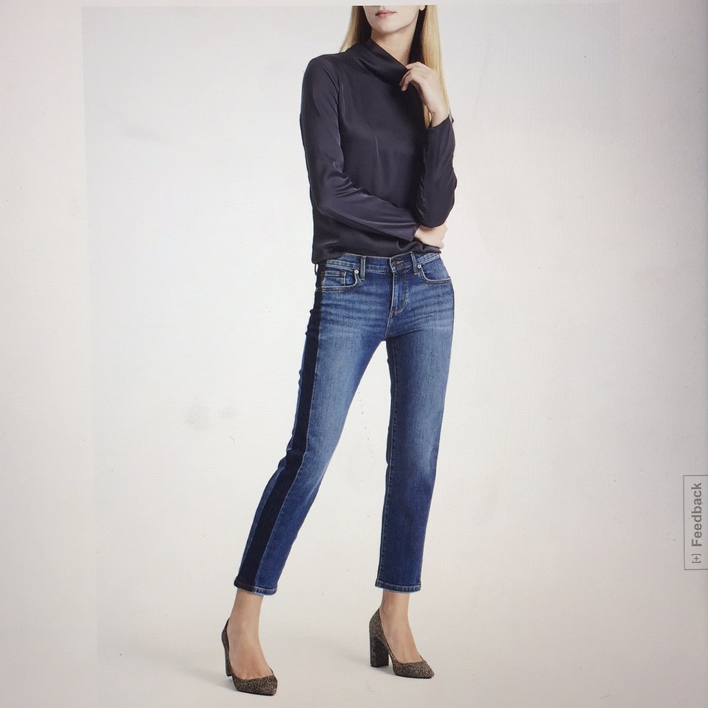 Banana Republic side stripe medium wash jeans
